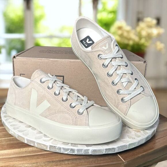 VEJA Wata II Low Leather Suede Almond Pierre Sneakers Shoes Size EU 42 US Women - Picture 2 of 12